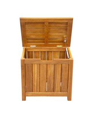 Outdoor Acacia Wood Storage Portside 30Gallons Wood Deck Box