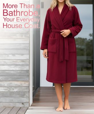 Unisex Luxury Hotel Spa Warm Shawl Collar Soft Plush Fleece Bath Robe