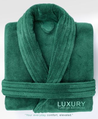 Unisex Luxury Hotel Spa Warm Shawl Collar Soft Plush Fleece Bath Robe