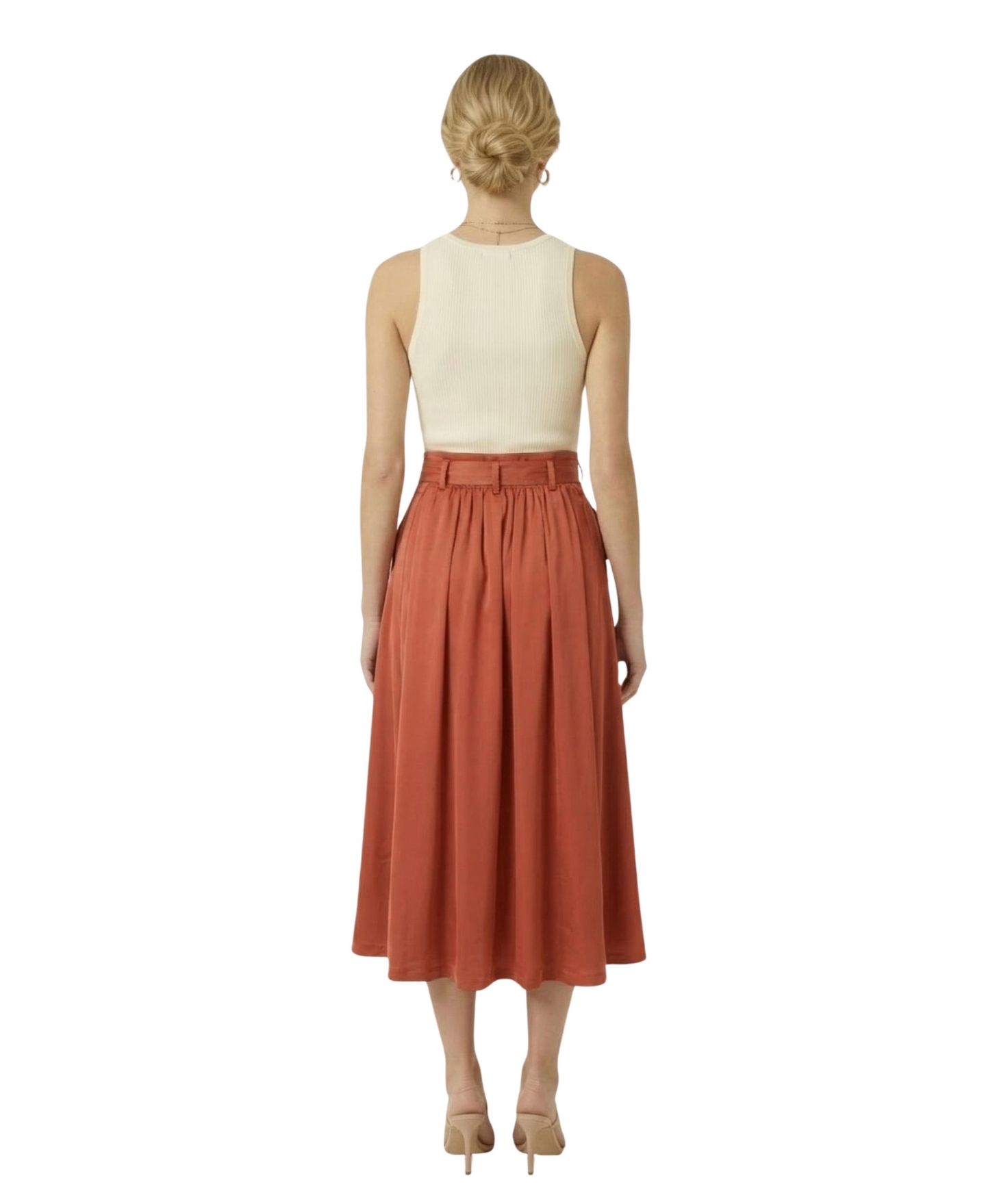 Женская юбка Modenaire Button-Front Waist-Tie Midi — фото 5