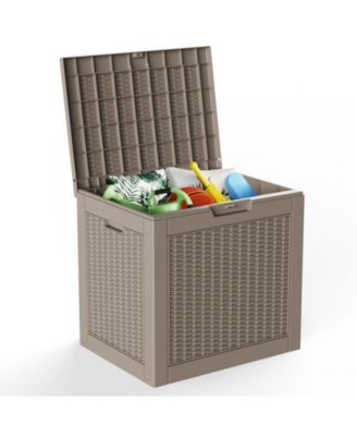 30 Gallon Waterproof Resin Outdoor Storage Deck Box