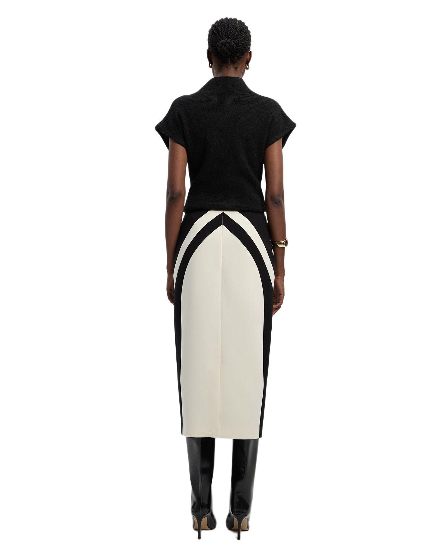 Женская юбка Karen Millen Colour Block Pencil Midi, цвет: Mono — фото 3