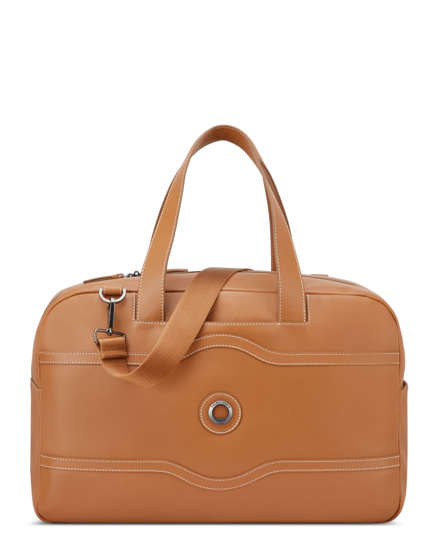 Сумка Delsey Paris Chatelet 18" Leather Duffel, цвет: Коньячный — фото 1