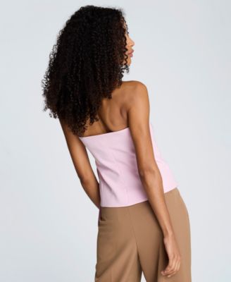 Kenneth Cole Women's Sleeveless Draped Front Bustier Crop Top - Macy's