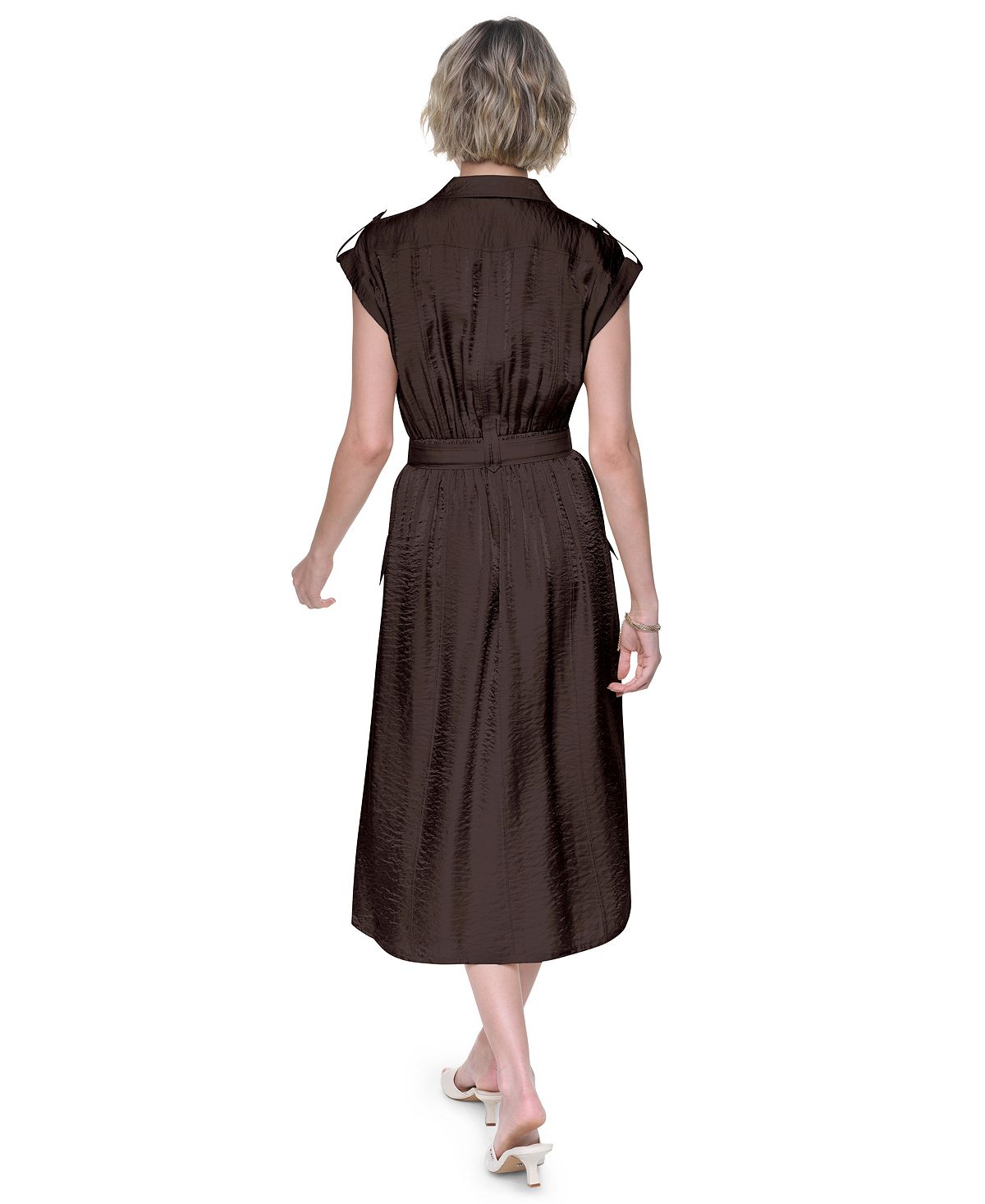 DKNY Women's Collared Neck Twinkle Cargo Dress view 2 — MAYCSS fashion products