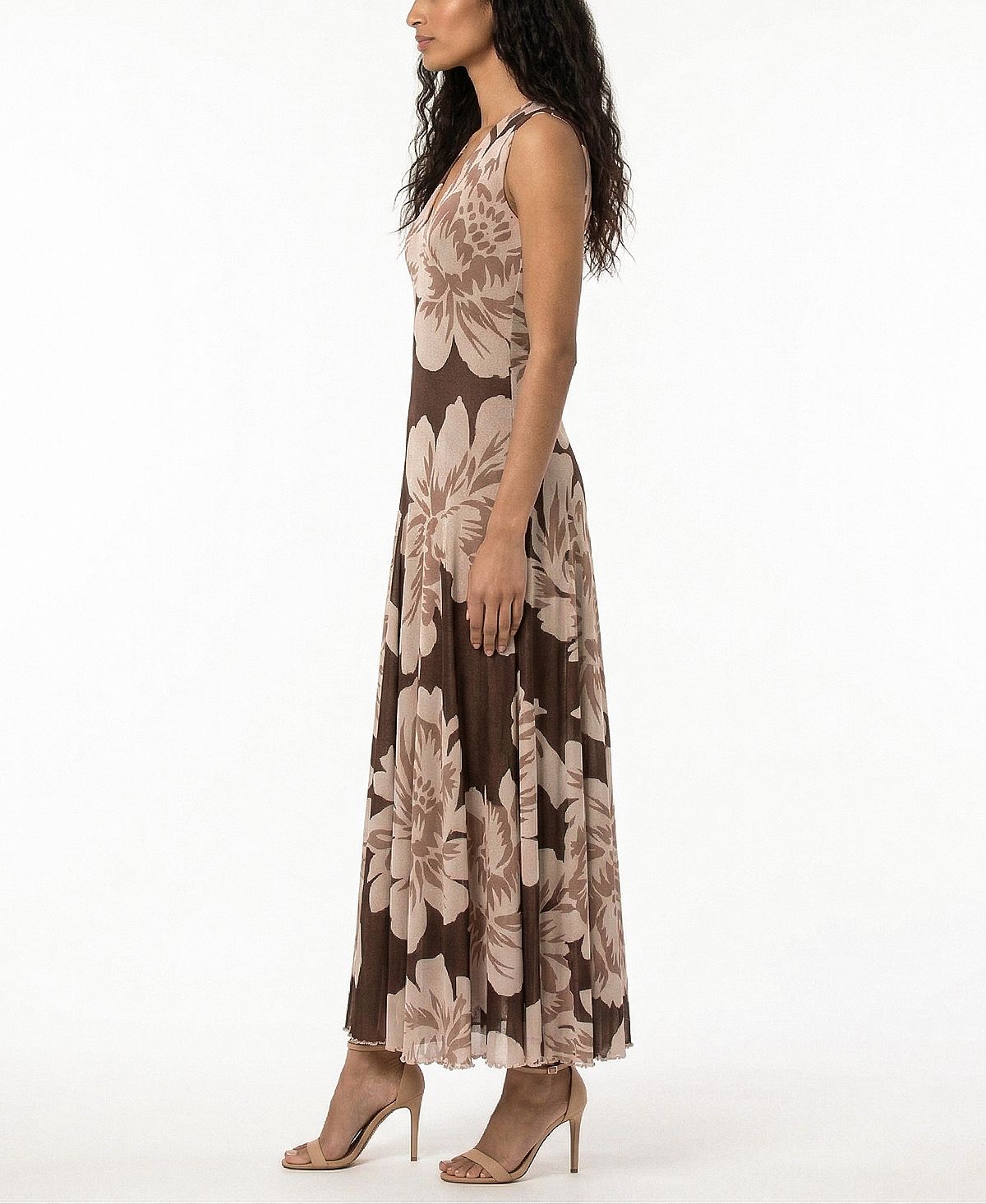 Taylor Women's V-Neck Floral Stretch Knit Dress view 2 — MAYCSS fashion products