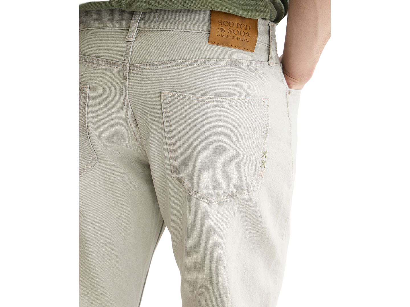 Мужские джинсы SCOTCH & SODA Dean Loose Tapered-Fit Straight-Leg, цвет: Облачный — фото 3