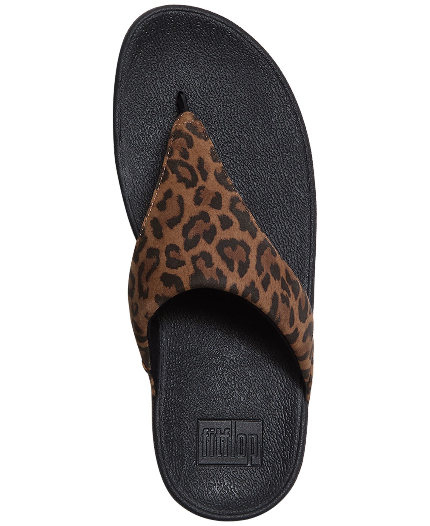 Женские сандалии FitFlop Lulu Suede Wedge-Platform Round Toe, цвет: Леопардовый с принтом — фото 3