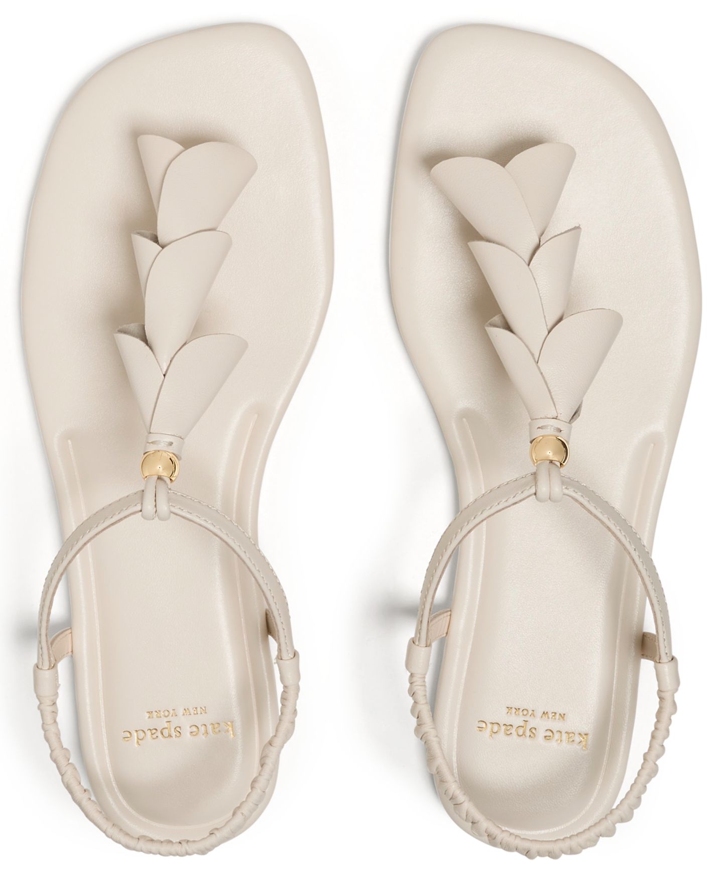 Женские сандалии kate spade new york Lily Thong Flat, цвет: Кремовый — фото 6