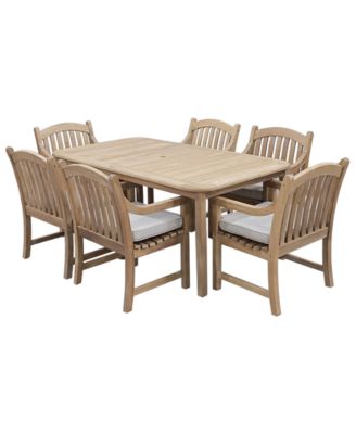 Bristol 118" Rectangle Extension Outdoor Dining Set (Table and Dining Chairs)