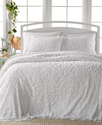 Allison White Tufted 3-Pc. King Bedspread Set - Quilts