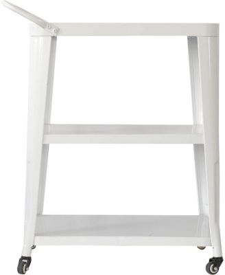 3-Tier Metal Rolling Utility Cart with Swivel Wheels and Handle