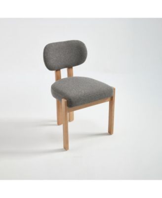 Wooden Dining Chairs Set of 2 with Upholstered Fabric Seat for Kitchen and Dining Room