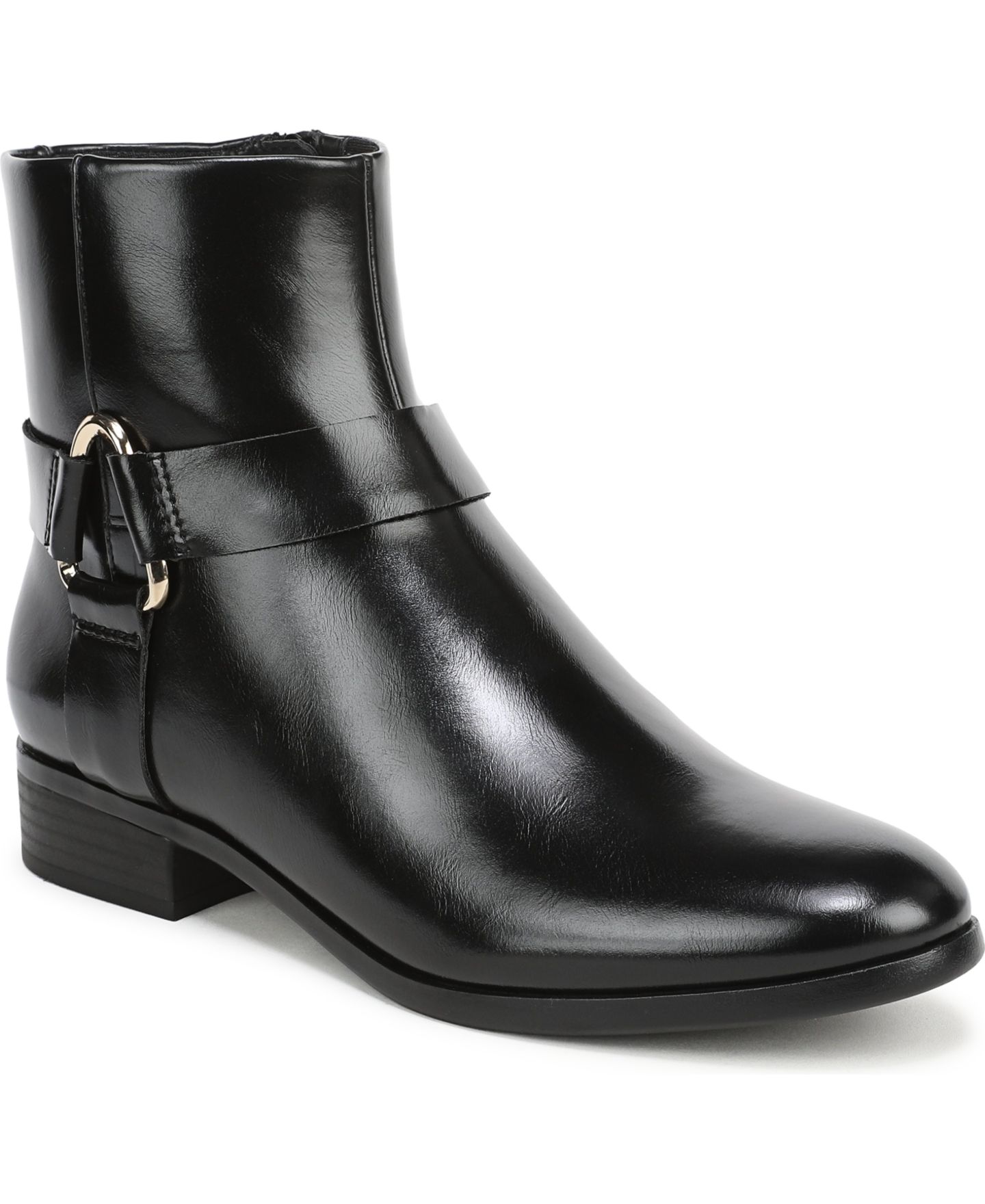 Женские ботинки LifeStride Simona Zip Short Booties, цвет: Чёрный искусственная лаковая кожа — фото 1