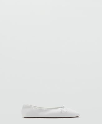 Women's Bow Leather Ballet Flats