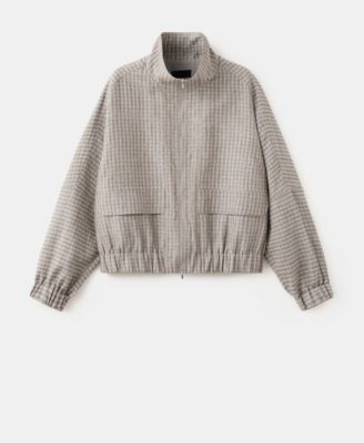 Women's Checked Bomber Jacket