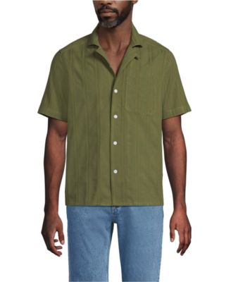 Men's Textured Camp Collar Shirt