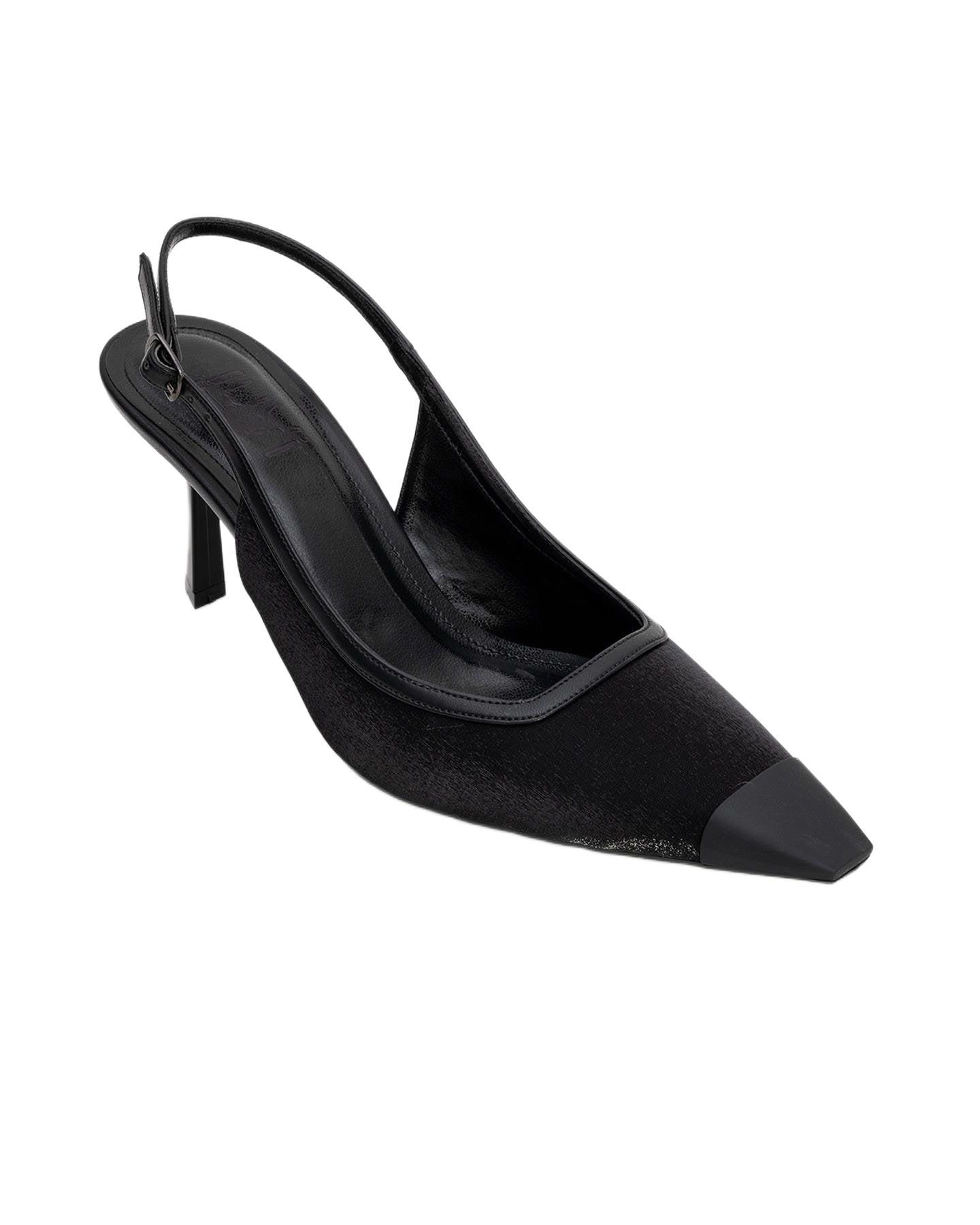 Женские туфли Prologue Shoes Alive Satin Pointed Toe, цвет: Чёрный атласный — фото 1