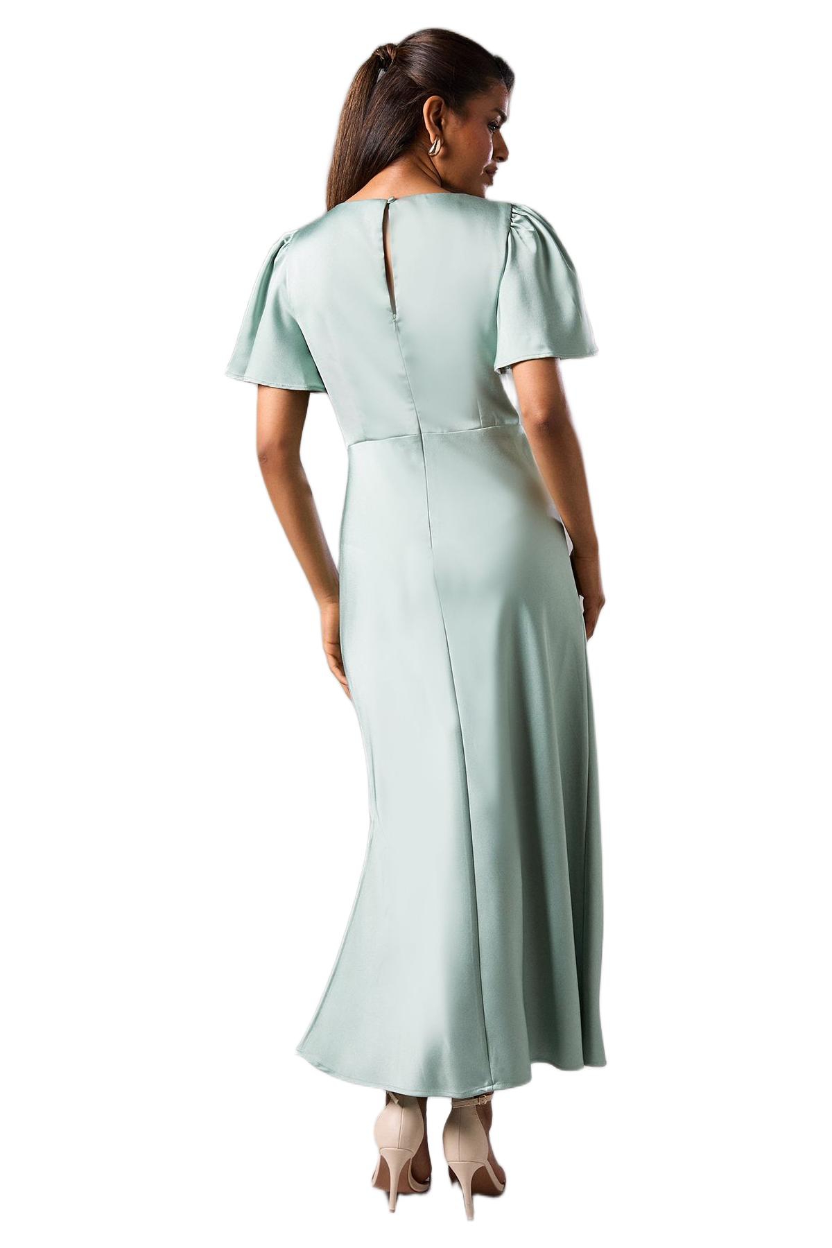 Oasis Women's Angel Sleeve Midi Bridesmaid Dress