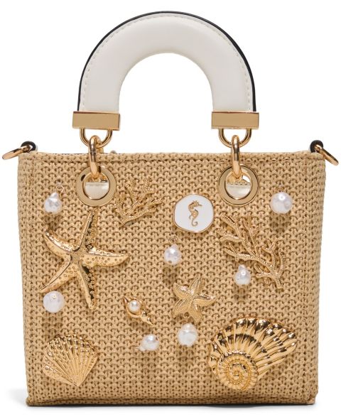 Женская сумка ALDO Seashellminiix Mini Satchel Handbag, цвет: Натуральный