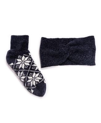 Women's Chenille Sock and Headband Set