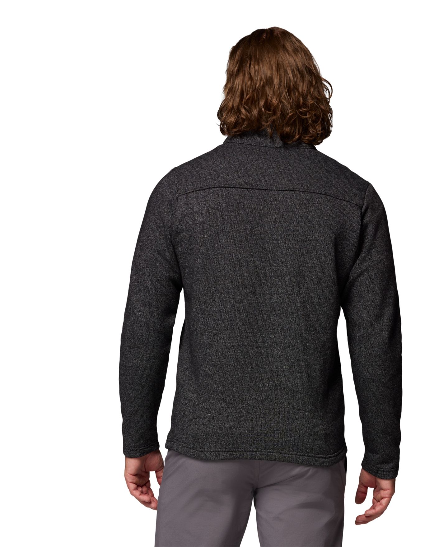 Мужская толстовка Columbia Great Hart Mountain III Quarter-Zip, цвет: Чёрный — фото 5