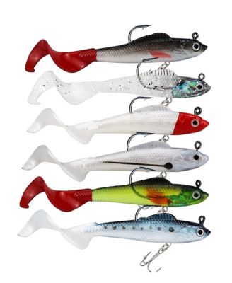 Bass Jig Head Soft Swimbait Plastic Fishing Lure