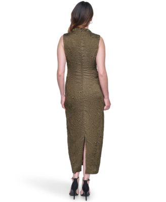 ankara dresses Tan Brown African Ankara Print Plus Size Clothing Party Maxi Dress