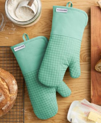 Gourmet Series Gridlines Oven Mitts Set, Pack of 2