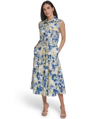 Collared Sleeveless Midi Dress