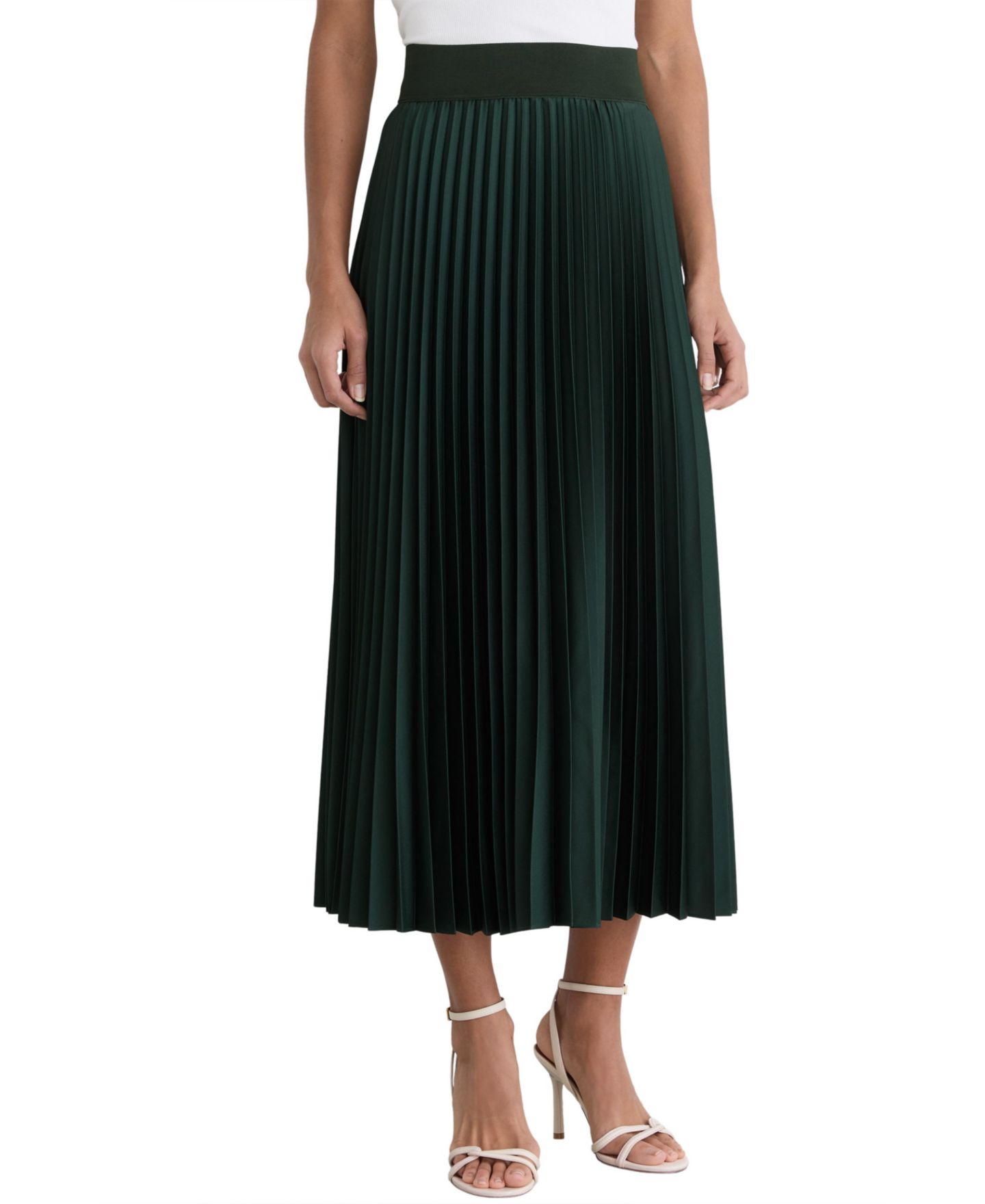Женская юбка REISS Pleated Midi, цвет: Тёмный зелёный — фото 8