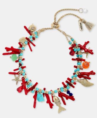 Sealife Charm Beaded Slider Bracelet 