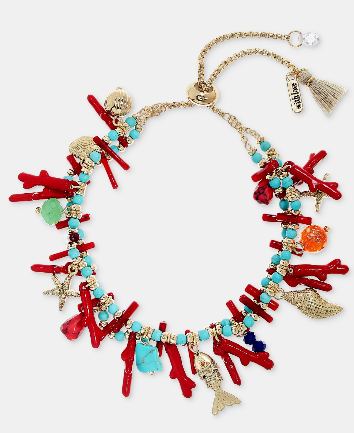 lonna & lilly Sealife Charm Beaded Slider Bracelet