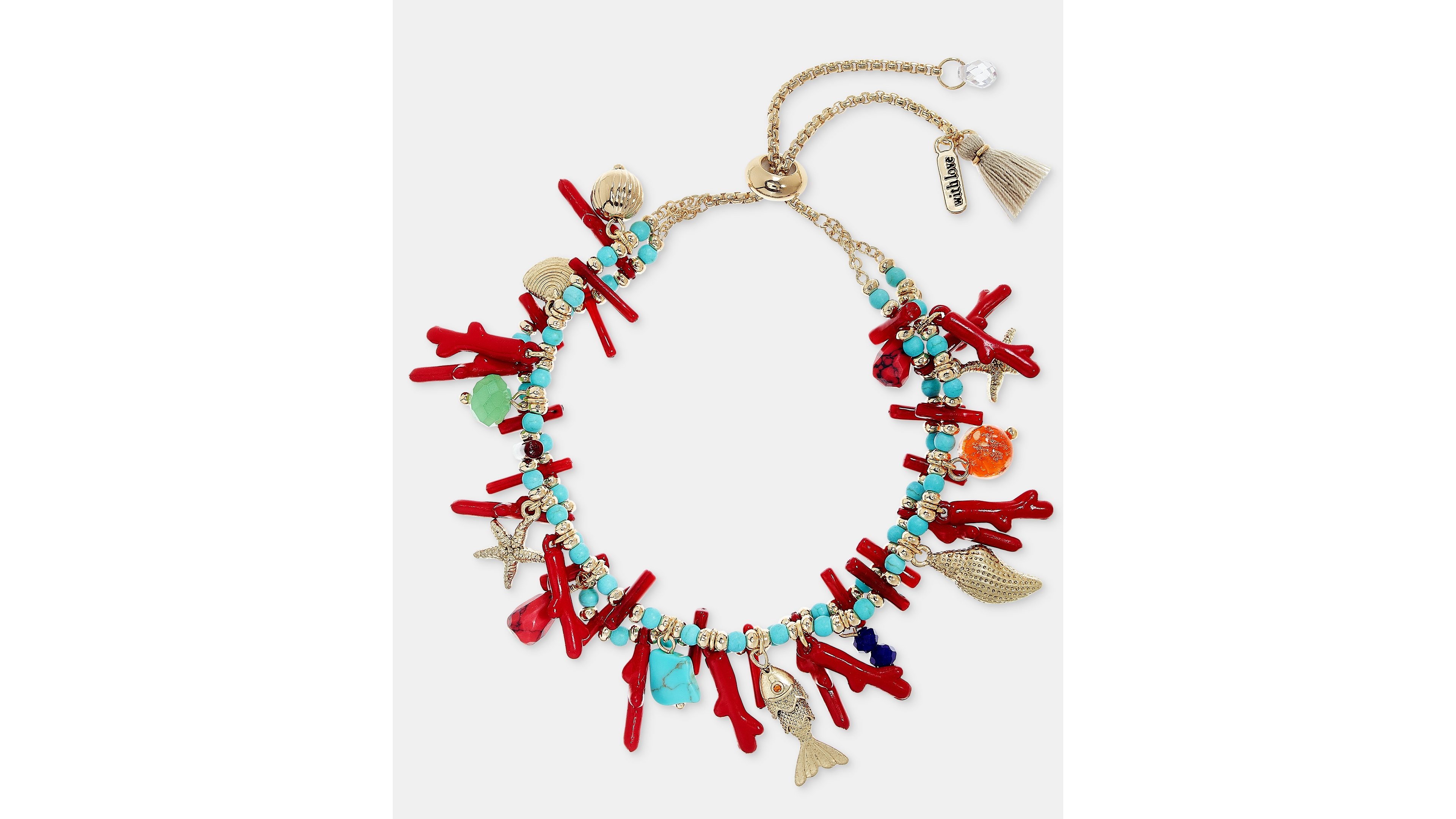 lonna & lilly Sealife Charm Beaded Slider Bracelet