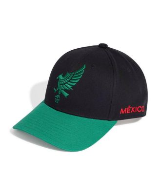 Men's and Women's Black/Green Mexico National Team Eagle Baseball Adjustable Hat