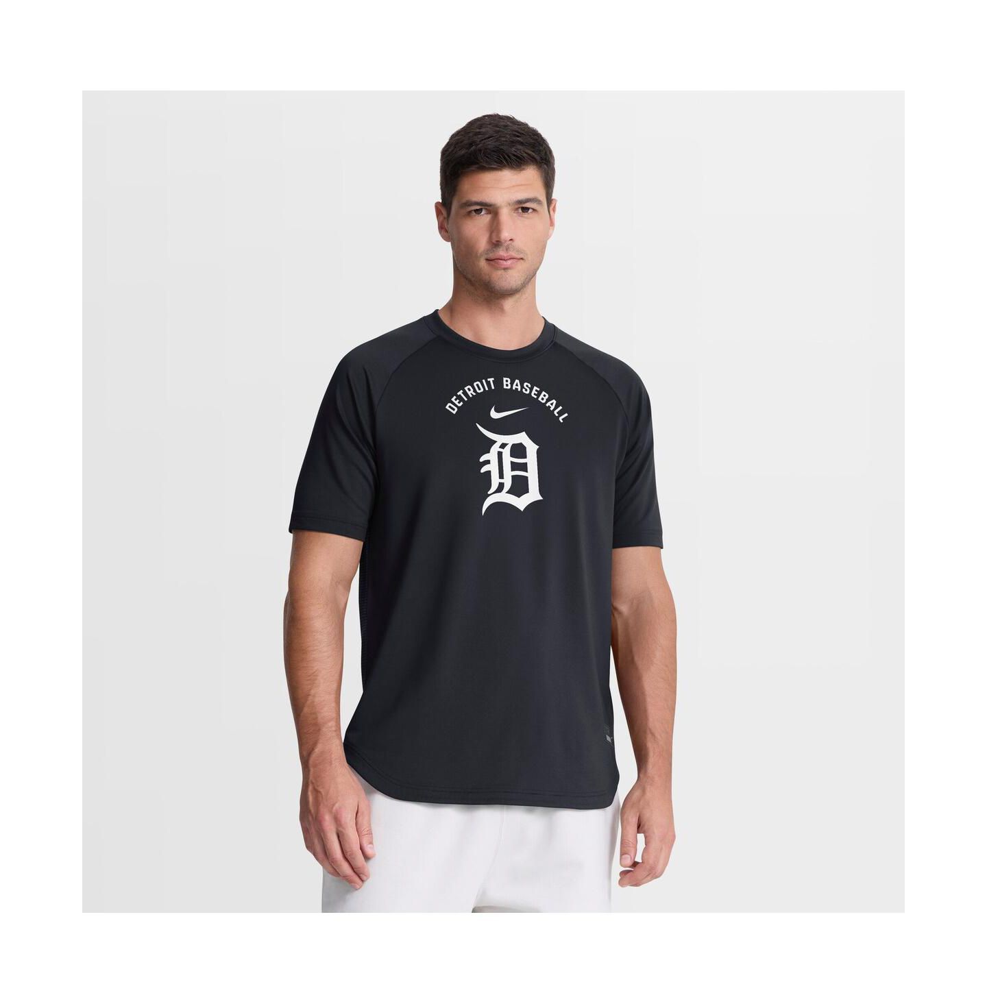 Мужская футболка Nike Navy Detroit Tigers Authentic Collection Batting Practice Pre-Game Raglan Dri-FIT — фото 1