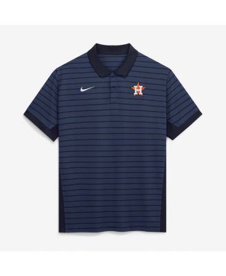 Men's Navy Houston Astros Authentic Collection Striped Victory Dri-FIT Polo Shirt