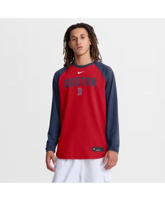 Men's Red Boston Red Sox Authentic Collection Raglan Dri-FIT Sweatshirt