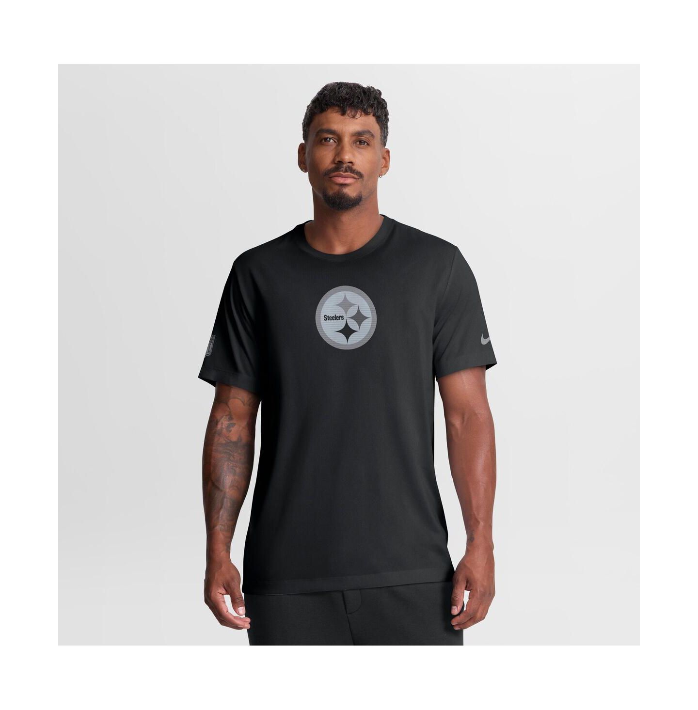 Мужская футболка Nike Black Pittsburgh Steelers Sideline Lead The Charge Legend Dri-FIT — фото 1