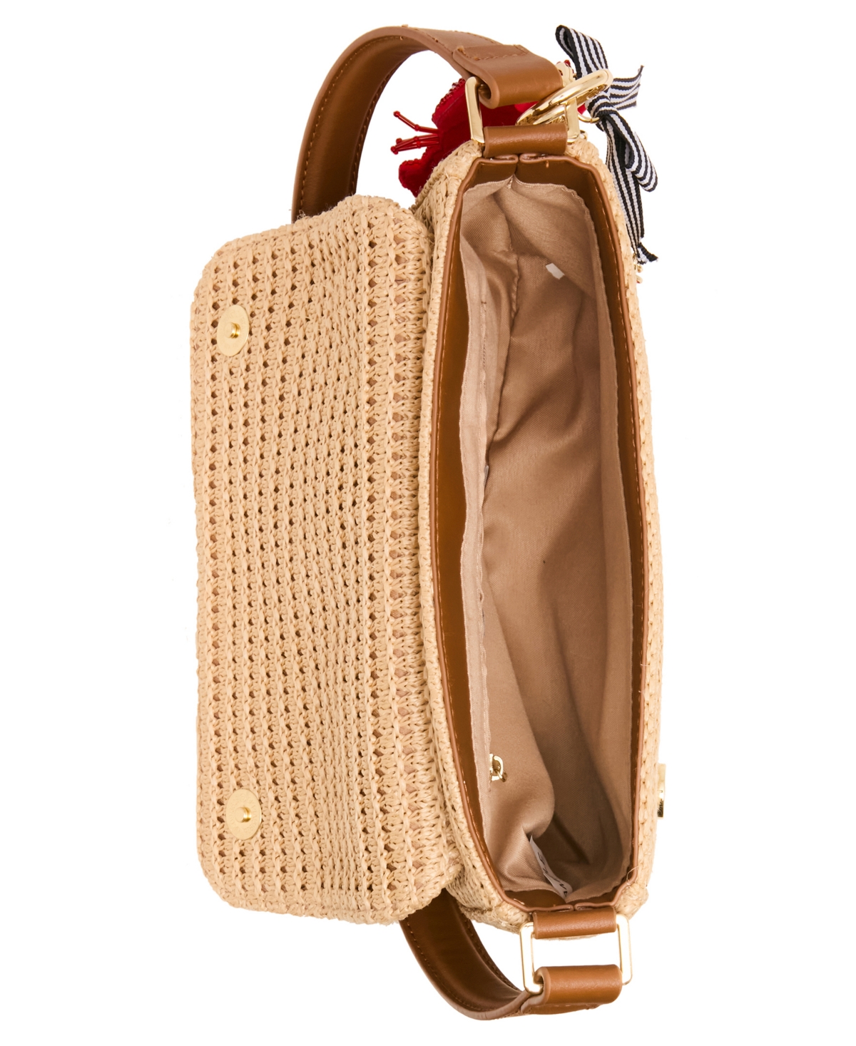 Madden Girl Alanna Straw Small Shoulder Handbag