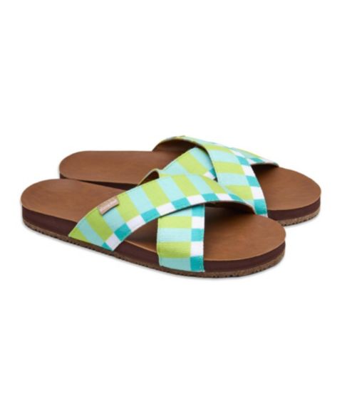 Женские сандалии Feelgoodz Zensole Cascades Faux Leather Double Strap Slide, цвет: Hayes