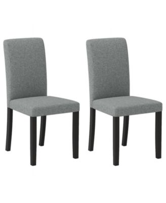 Dining Chair Set of 2 Mid-Century Modern Fabric Upholstered Parson Chairs