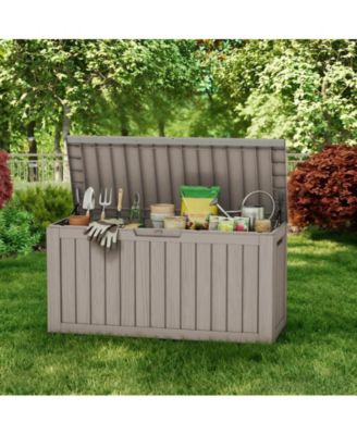 Resin Outdoor Storage Deck Box with Lockable Lid