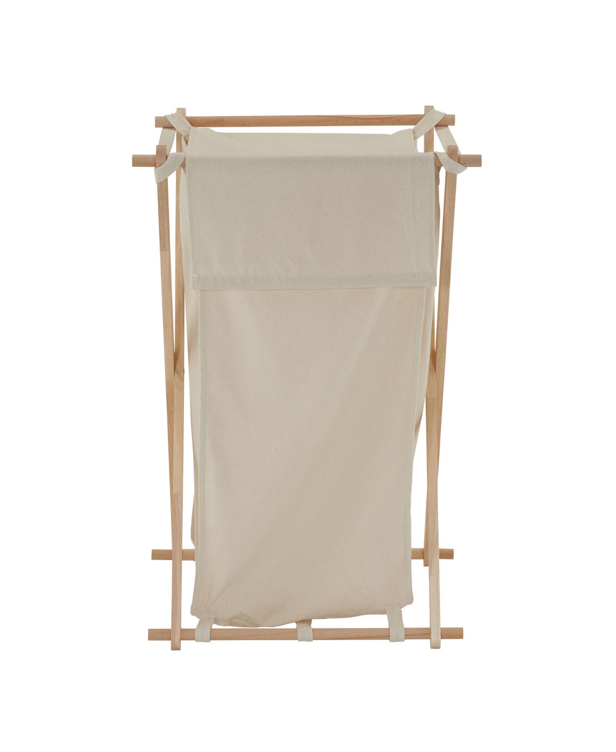 Household Essentials X Frame Wood Laundry Hamper