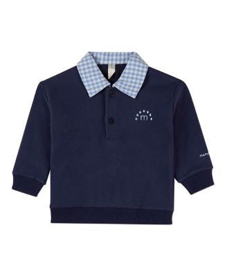 Little & Big Boys Gingham Collared Sweatshirt