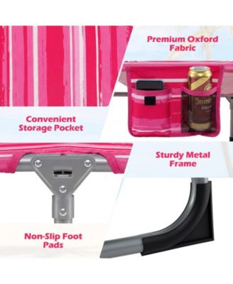 Patio Beach Lounge Chair Folding Chaise Lounge w/ Pillow Hot