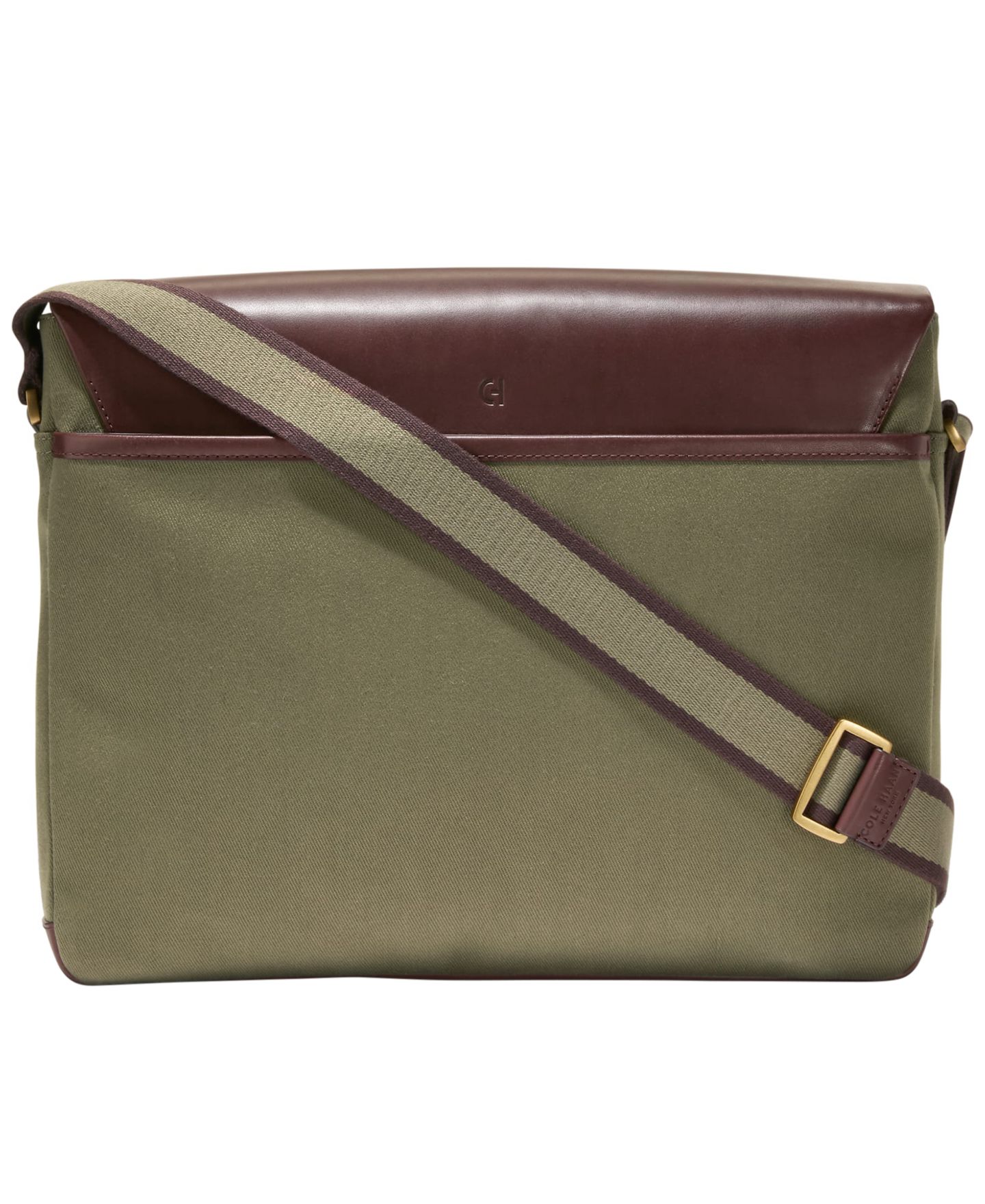 Мужская сумка Cole Haan Judson Brushed Twill Messenger, цвет: Тёмный зелёный — фото 2