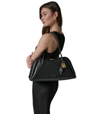 Donna Karan New York Terry Large Leather Shoulder Handbag - Macy's