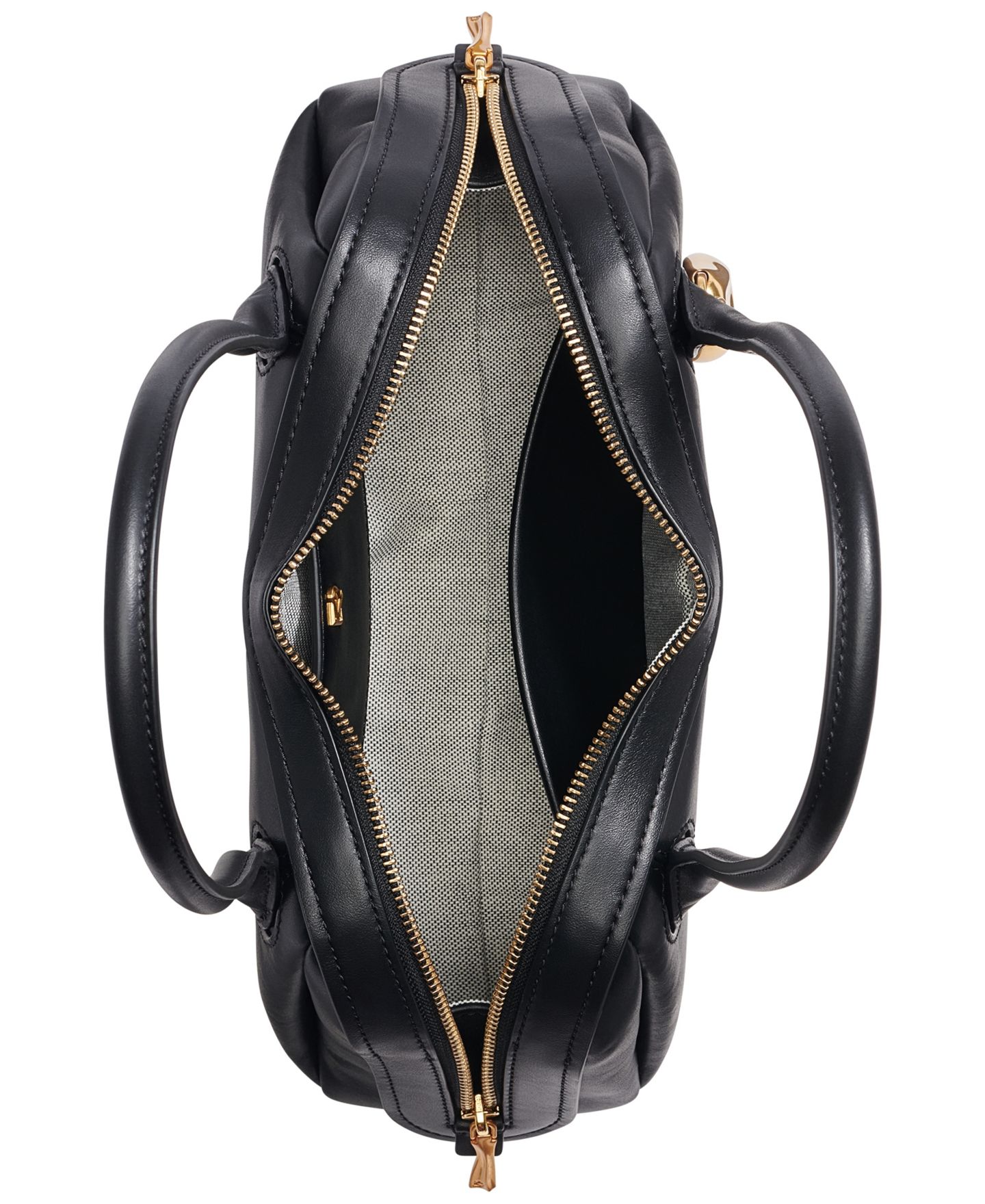 Женская сумка Donna Karan New York Terry Medium Shoulder Handbag, цвет: Чёрный / Золотой — фото 5