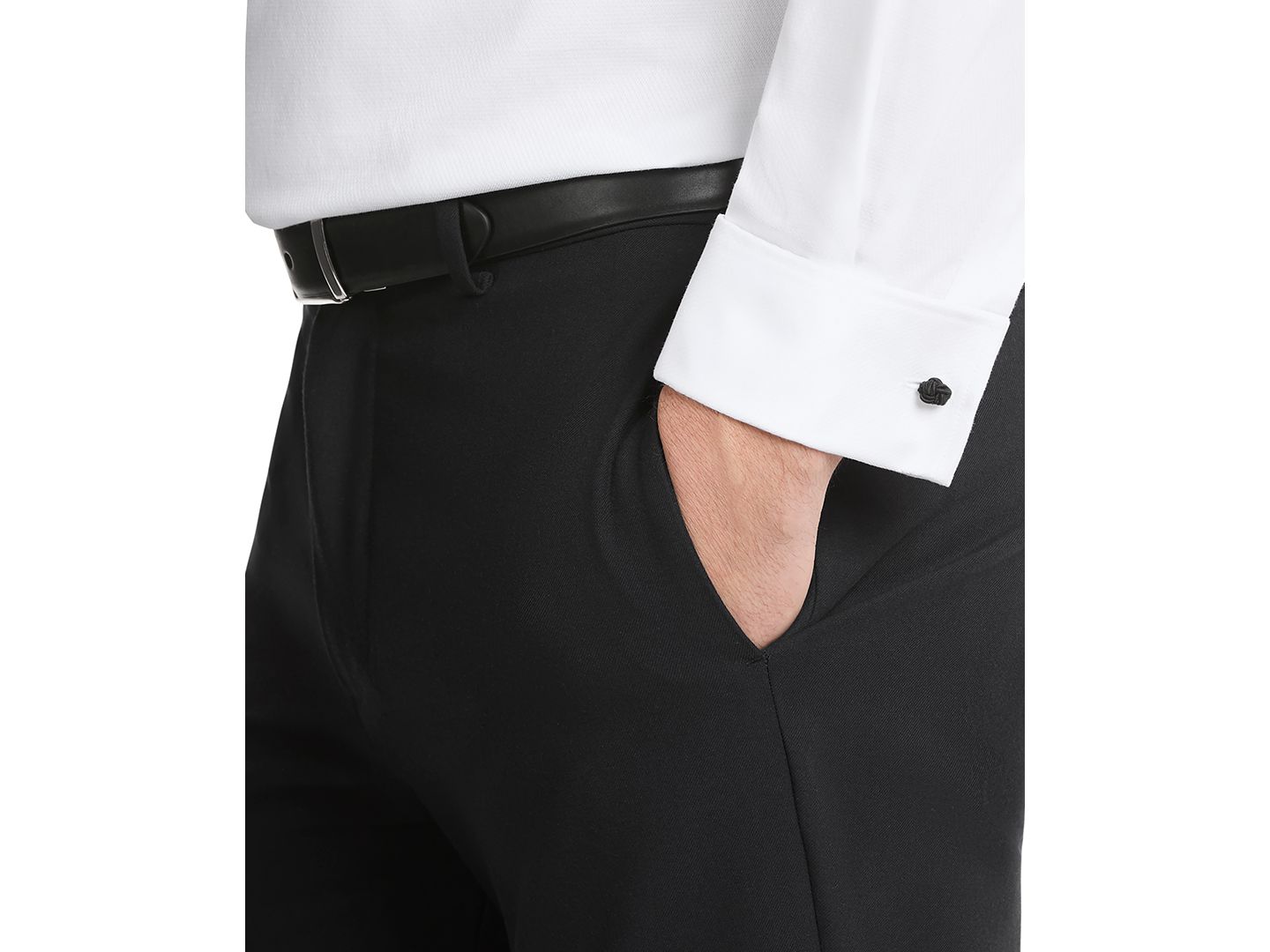 Мужская рубашка Michael Kors Passport Spread Collar, цвет: Белый — фото 3